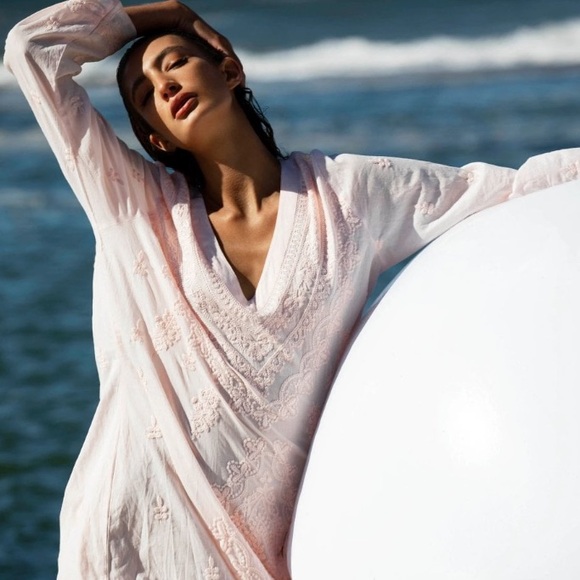 one season Dresses & Skirts - NEW! Rare One Season long pale pink embroidered maxi boho dress